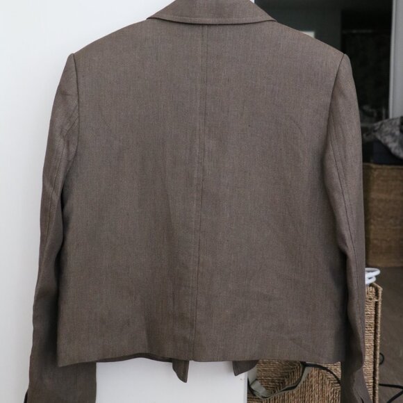 Mango Linen Blend Cropped Jacket - Picture 5 of 11